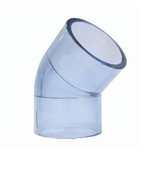 JOELHO 45 PVC-U TRANSPARENTE