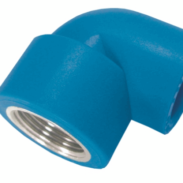 JOELHO 90 PPR AZUL ROSCA FÊMEA