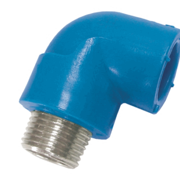 JOELHO 90 PPR AZUL ROSCA MACHO